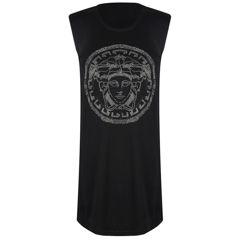 سارافون زنانه مدل 256006102 نگین دوزی رنگ مشکی