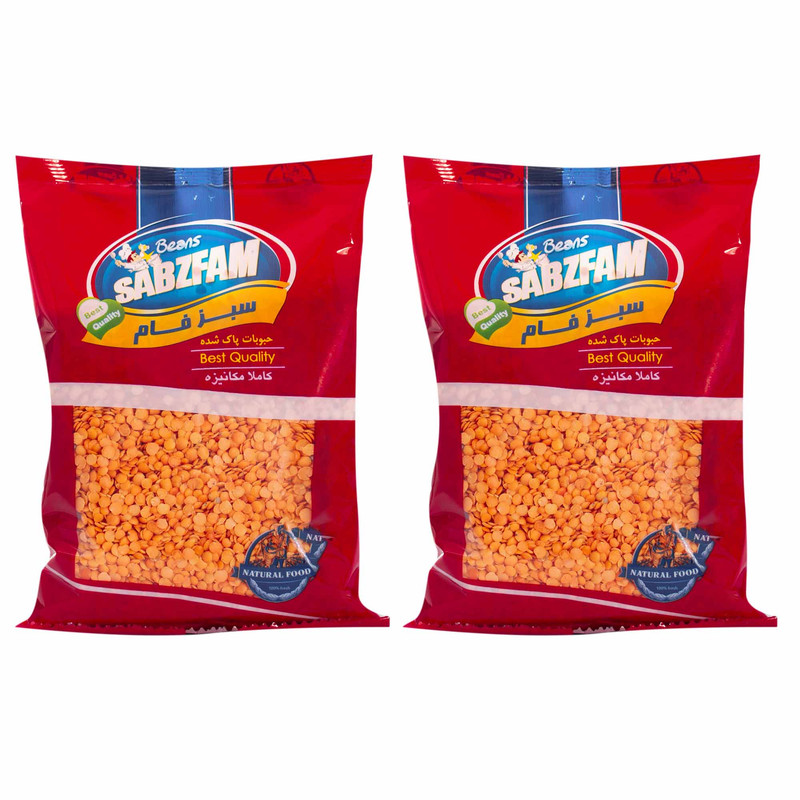 خرید و قیمت دال عدس سبزفام - 450 گرم بسته 2 عددی