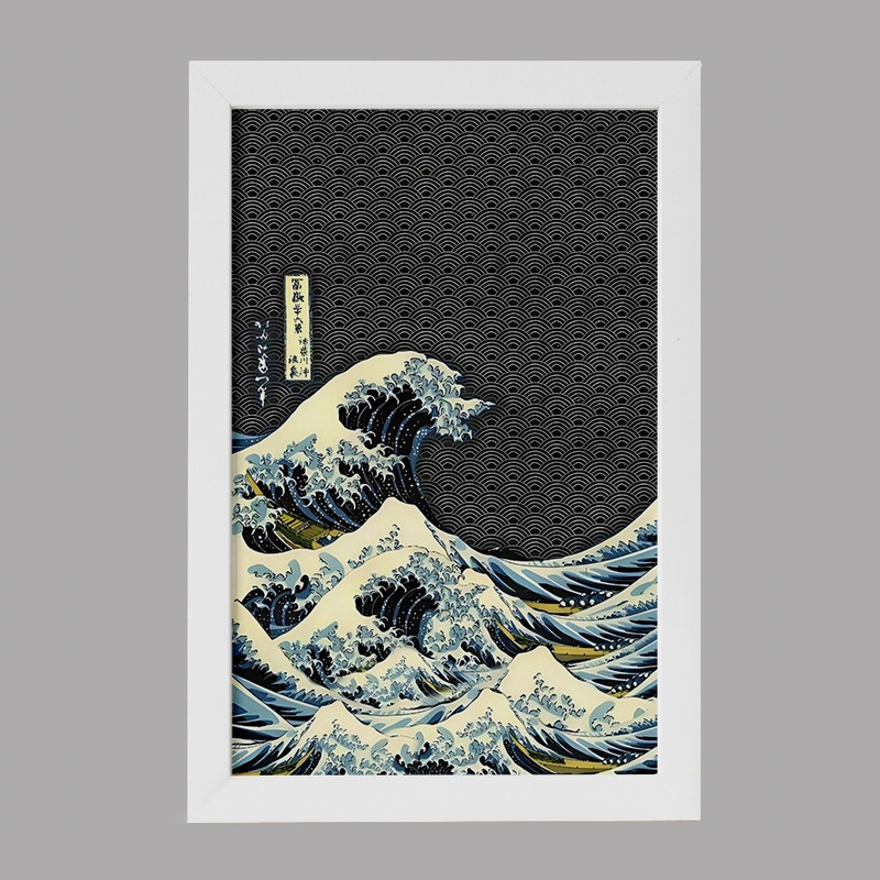 تابلو خندالو مدل نقاشی موج عظیم کاناگاوا کد F1036