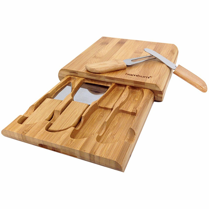 ست کارد پنیربا جای مخصوص کارد بامبوم مدل Cheese Set