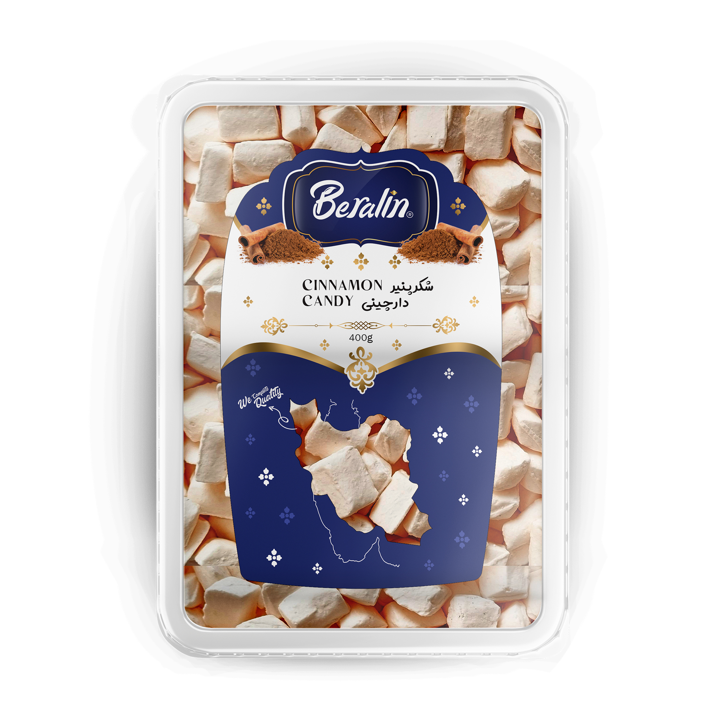 خرید و قیمت شکرپنیر ظرفی دارچینی برآلین 400گرمی