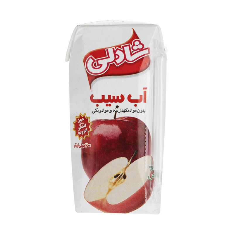 آبمیوه سیب شادلی مقدار 200 میلی لیتر