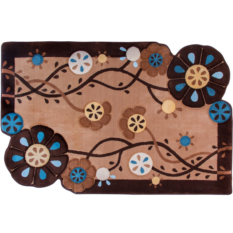 فرش تزیینی زرباف مدل پیچک سایز 150×100