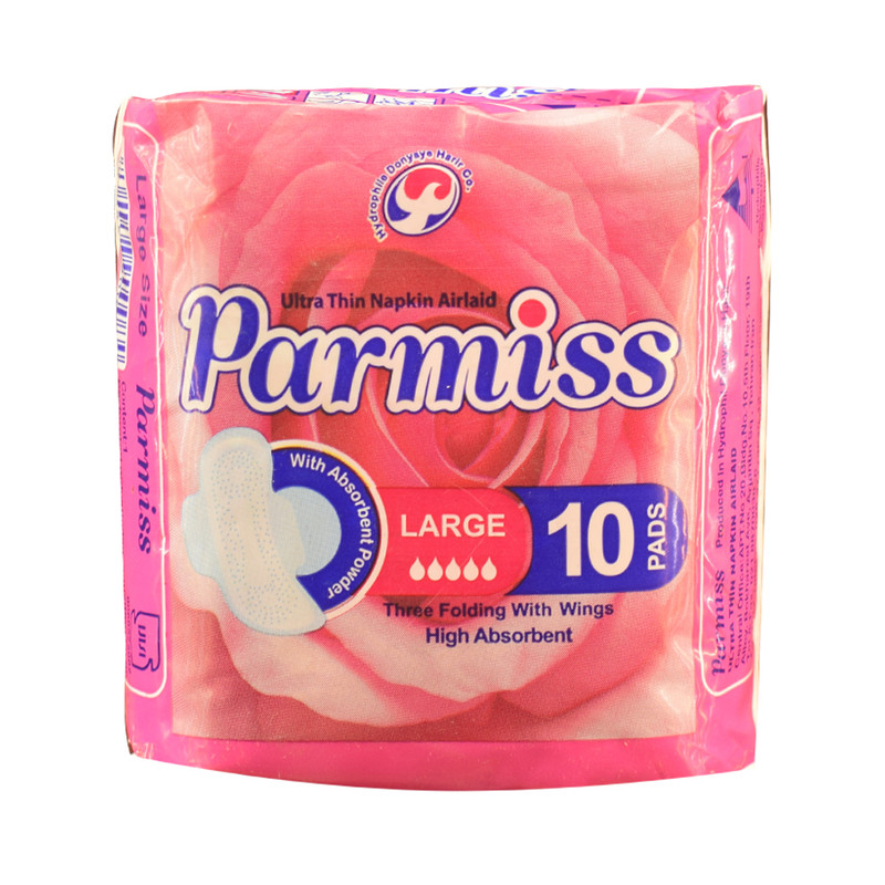 نوار بهداشتی پرمیس مدل Ultra Thin Napkin Airlaid سایز بزرگ بسته 10 عددی