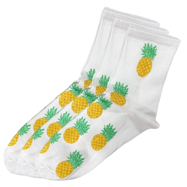 جوراب ساق بلند مردانه هورا مهر مدل اناناس HS-FUN02 مجموعه 3 عددی