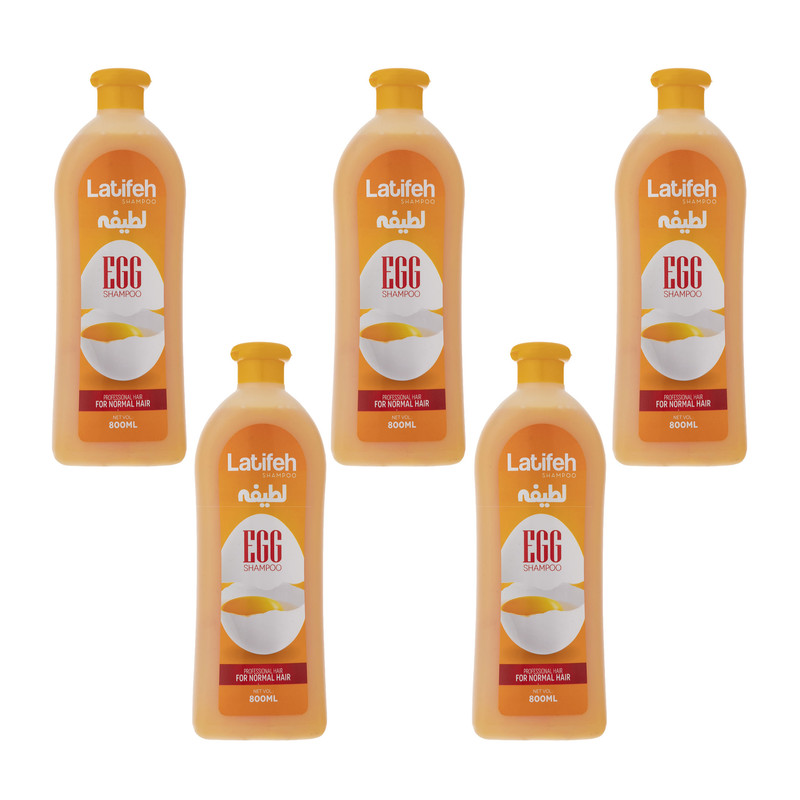 شامپو مو لطیفه مدل 01 حجم 800 میلی لیتر مجموعه 5 عددی