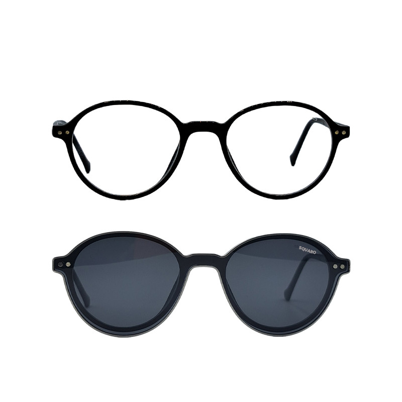 فریم عینک طبی اسکوآرو مدل SQ150C1 به همراه کاور آفتابی