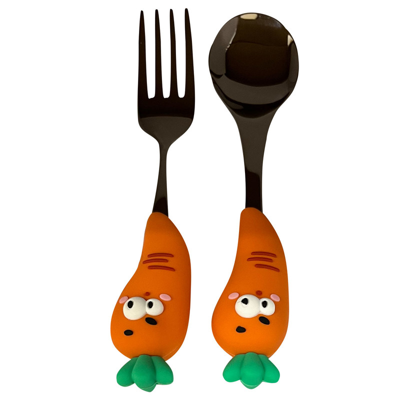 ست قاشق و چنگال کودک کد 189 بسته دو عددی