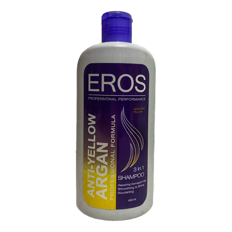 خرید و قیمت شامپو مو ایروس مدل ضد زردي آرگان حجم 450 میلی لیتر