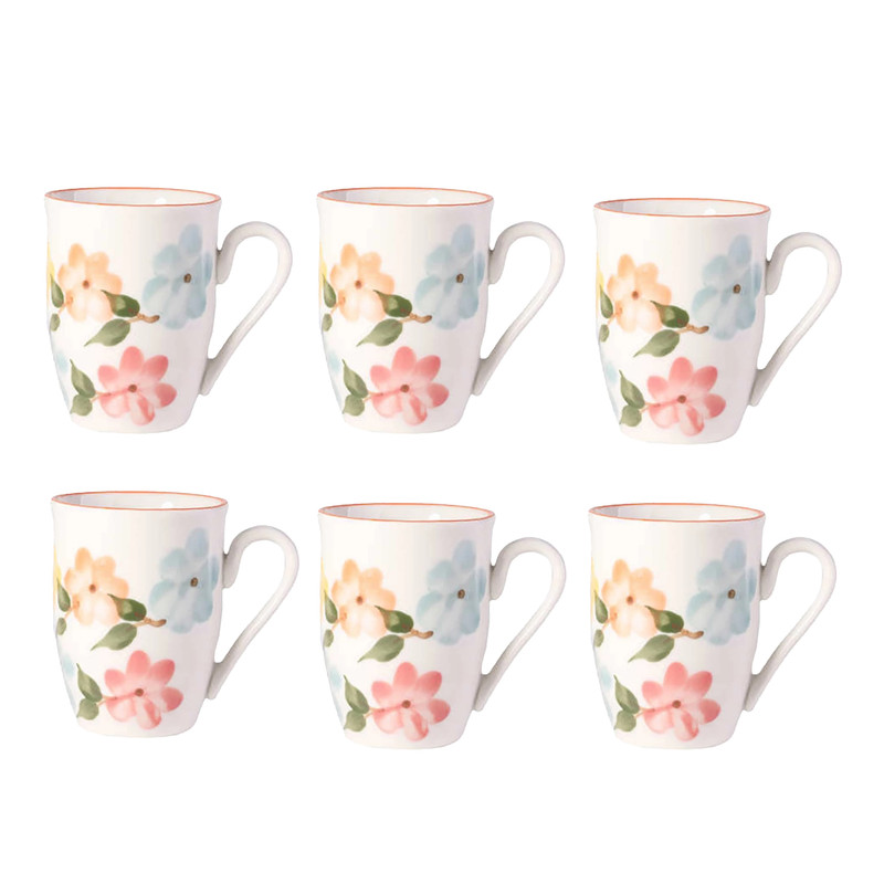 ماگ مدل بهار گل ها بسته شش عددی