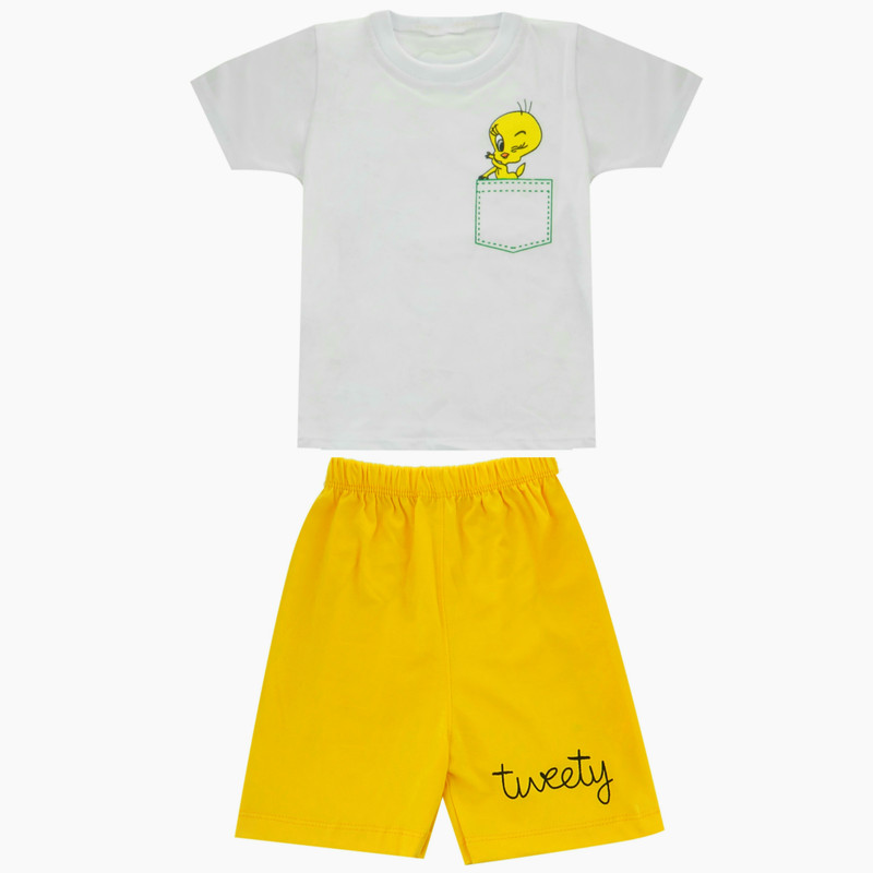 ست تی شرت و شلوارک پسرانه مدل R9290