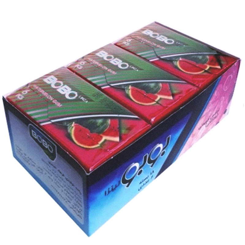 خرید و قیمت آدامس بادکنکی طعم توت فرنگی بوبو 18 بسته 6 عددی