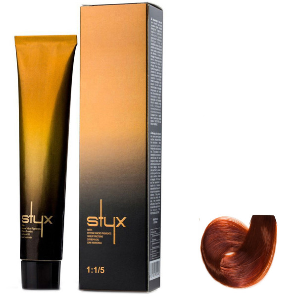 رنگ مو استايکس شماره 7.43 حجم 100 ميلي ليتر رنگ بلوند تیتانی متوسط