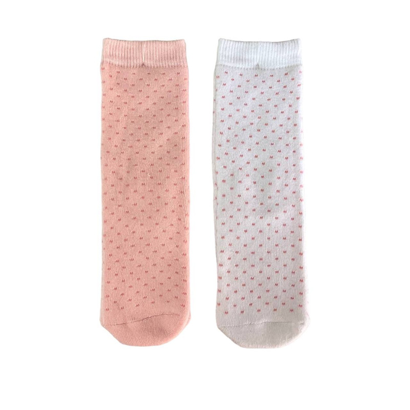 جوراب ساق بلند دخترانه مدل TT2730 مجموعه دو عددی