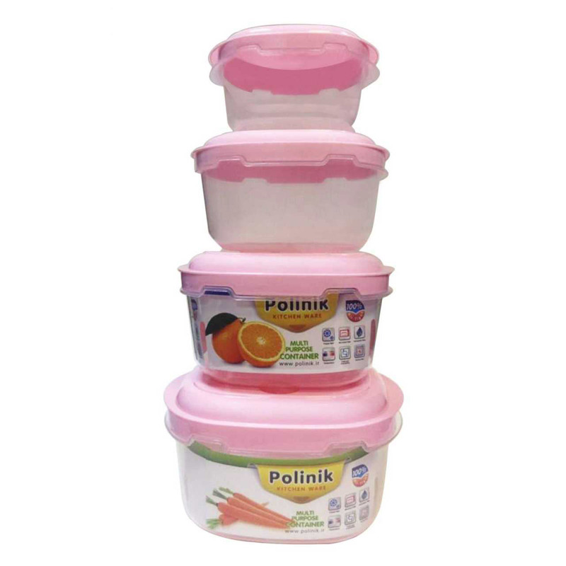 ظرف نگهدارنده پلی نیک کد ۰۰۱ مجموعه ۴ عددی