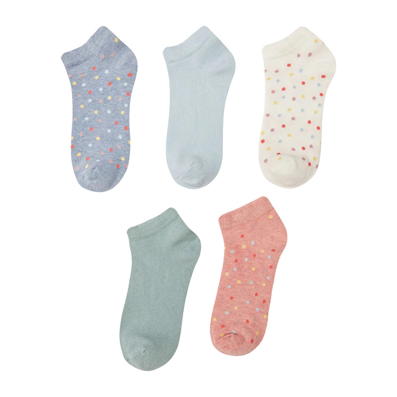 خرید و قیمت جوراب ساق کوتاه دخترانه ال سی وایکیکی مدل S22716Z8 مجموعه 5 عددی