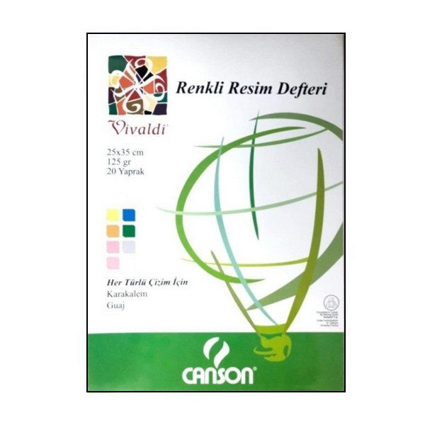 دفتر طراحی 20 برگ کانسون مدل RENKLI