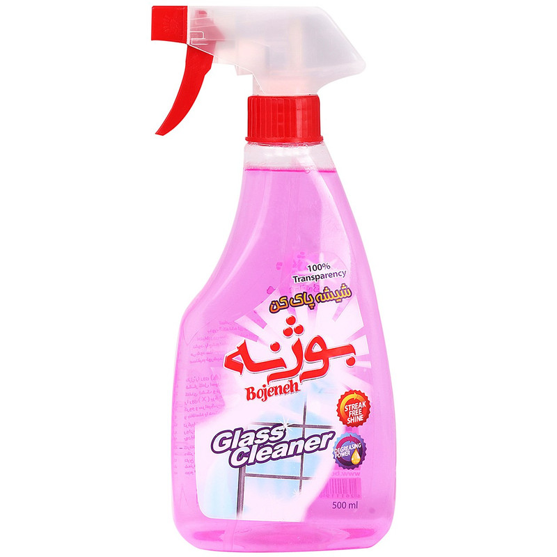 شیشه پاک کن صورتی بوژنه حجم 500 میلی لیتر