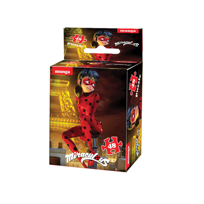 خرید و قیمت پازل 48 تکه مونگا طرح دختر کفشدوزکی
