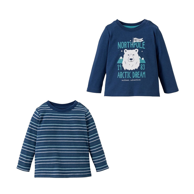 تی شرت آستین بلند نوزادی لوپیلو مدل خرسی 2022 مجموعه دو عددی