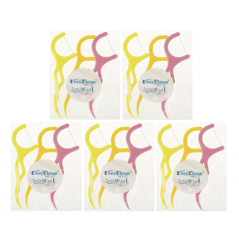 نخ دندان اورکلین مدل جیبی مجموعه 5 عددی