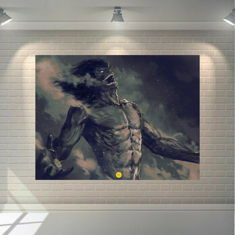 استیکر دیواری طرح انیمه ات آن تایتان مدل SDA1842