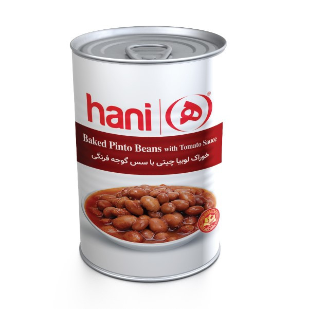 خرید و قیمت کنسرو خوراک لوبیا چیتی با سس هانی - 380 گرمی