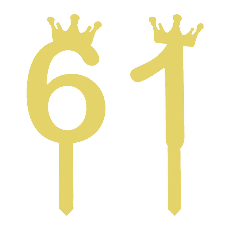 تاپر کیک هانستو مدل عدد 61 کد TPN61 مجموعه 2 عددی