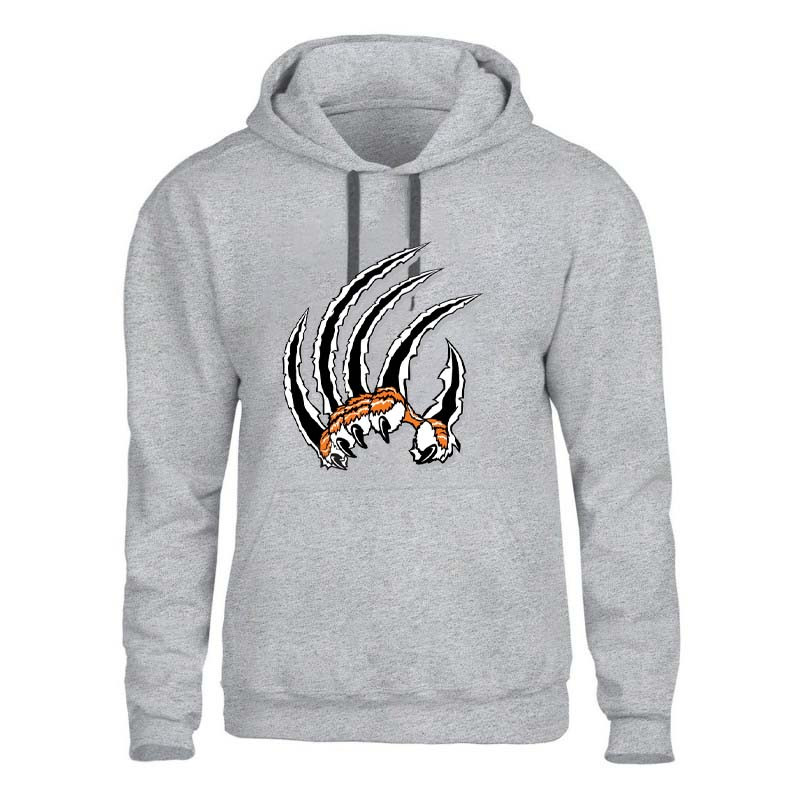 هودی مردانه مدل H085 طرح پنجه رنگ طوسی