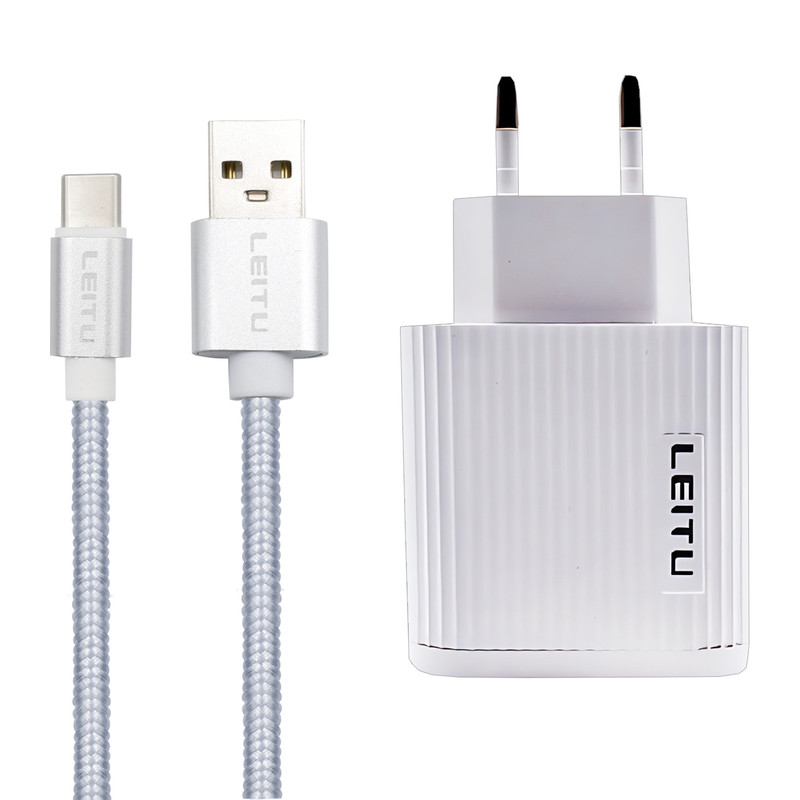شارژر دیواری لیتو مدل LH - 6 به همراه کابل تبدیل USB-C