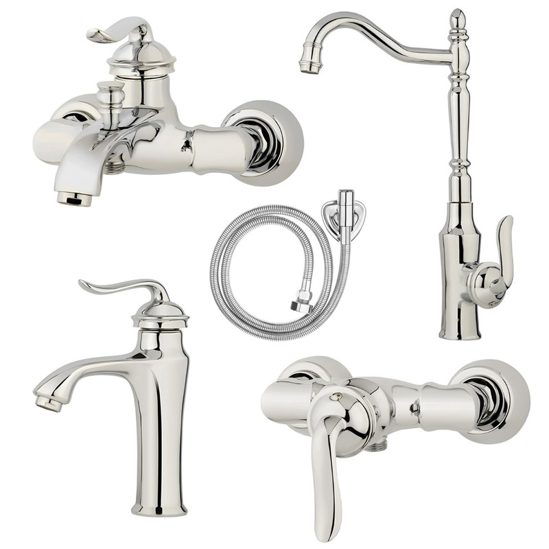 ست شیرآلات نایریکا مدل هلن کد 03 مجموعه 5 عددی