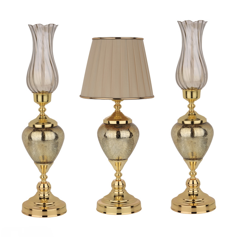 آباژور رومیزی مدل 100 به همراه شمعدان مجموعه سه عددی