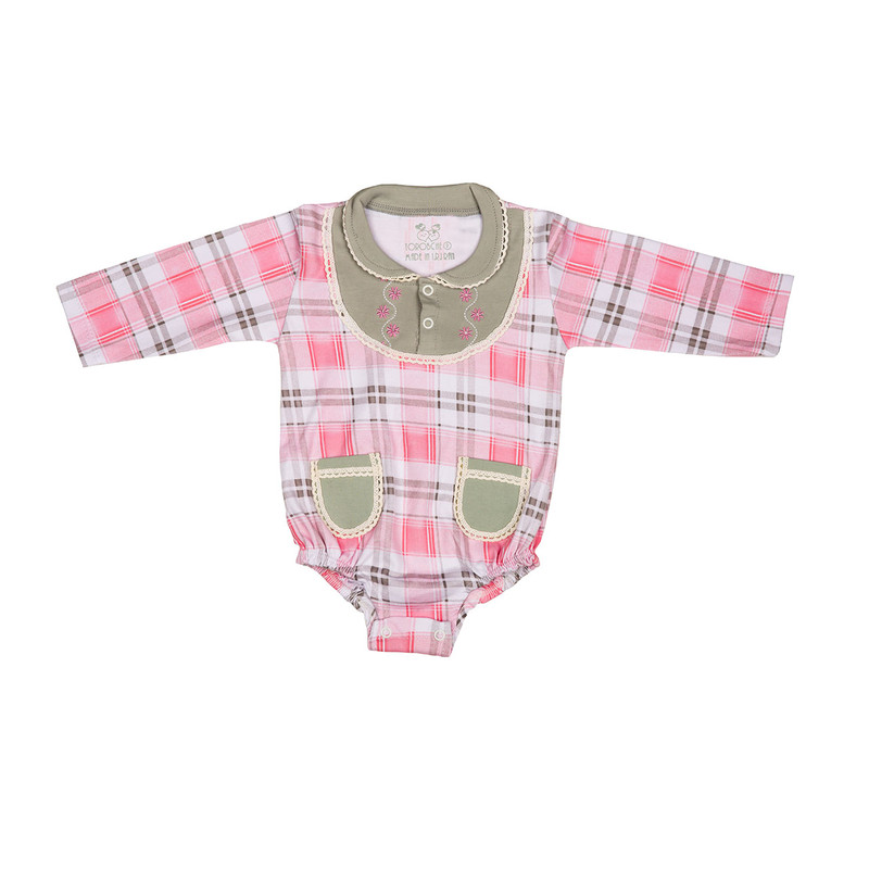 بادی آستین بلند نوزادی تربچه مدل پارمیس