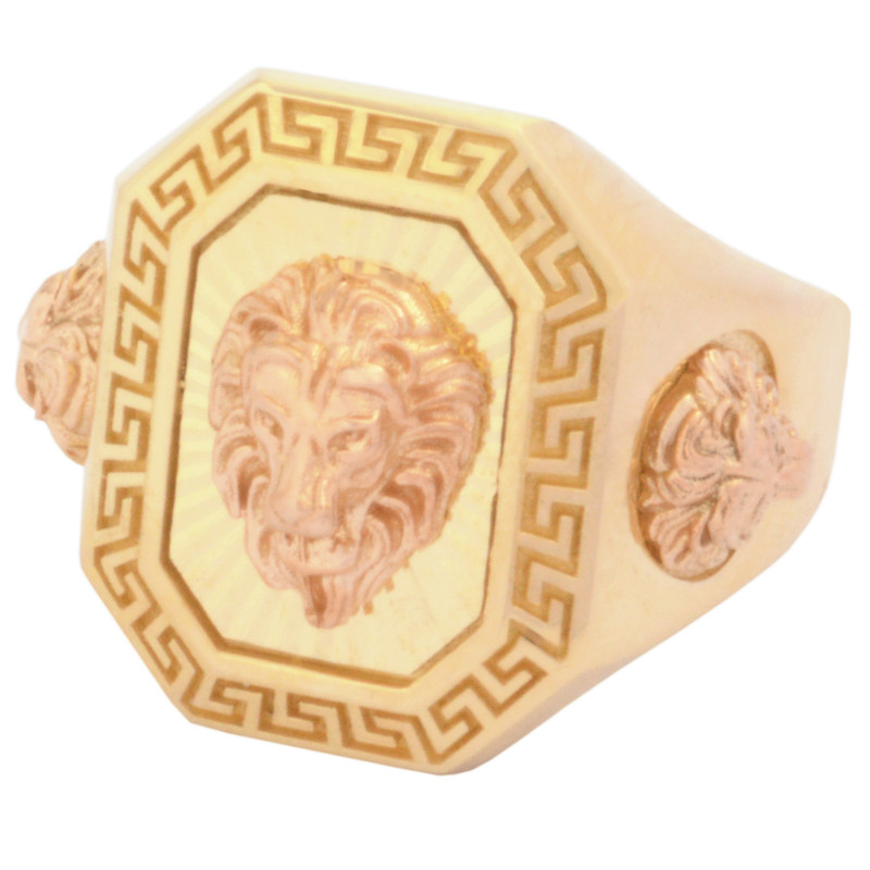 انگشتر طلا 18 عیار مردانه طلای مستجابی مدل شیر کد 62-VR T790
