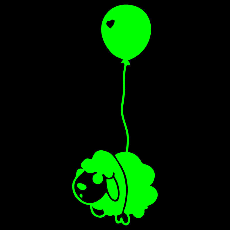 استیکر دیواری کودک مدل شبنما بره ناقلا