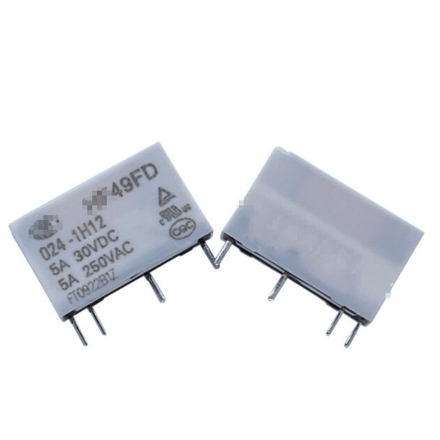 رله الکترونیکی 24 ولت 5 آمپر هونگفا مدل HF49FD/024-1H12 بسته 2 عددی