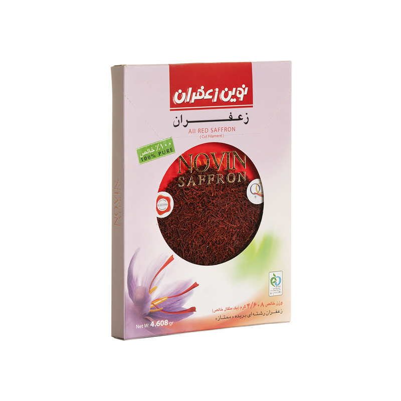 زعفران سرگل درجه یک نوین مقدار ۴.۶۰۸ گرم