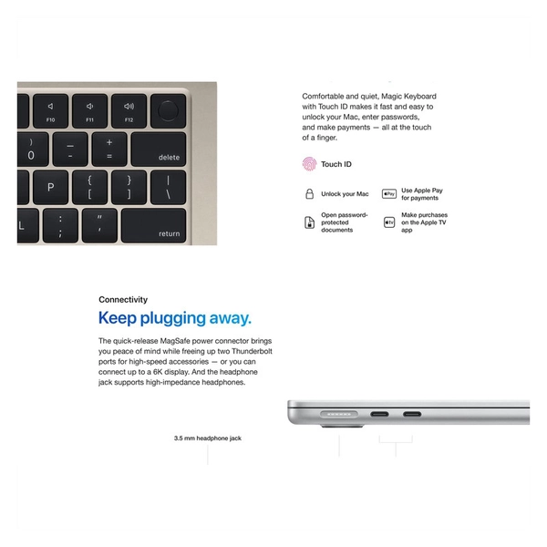 لپ تاپ 13.6 اینچی اپل مدل MacBook Air-A M2 20226