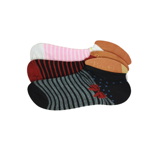 جوراب زنانه پِنتی مدل راه راه بسته 3 عددی