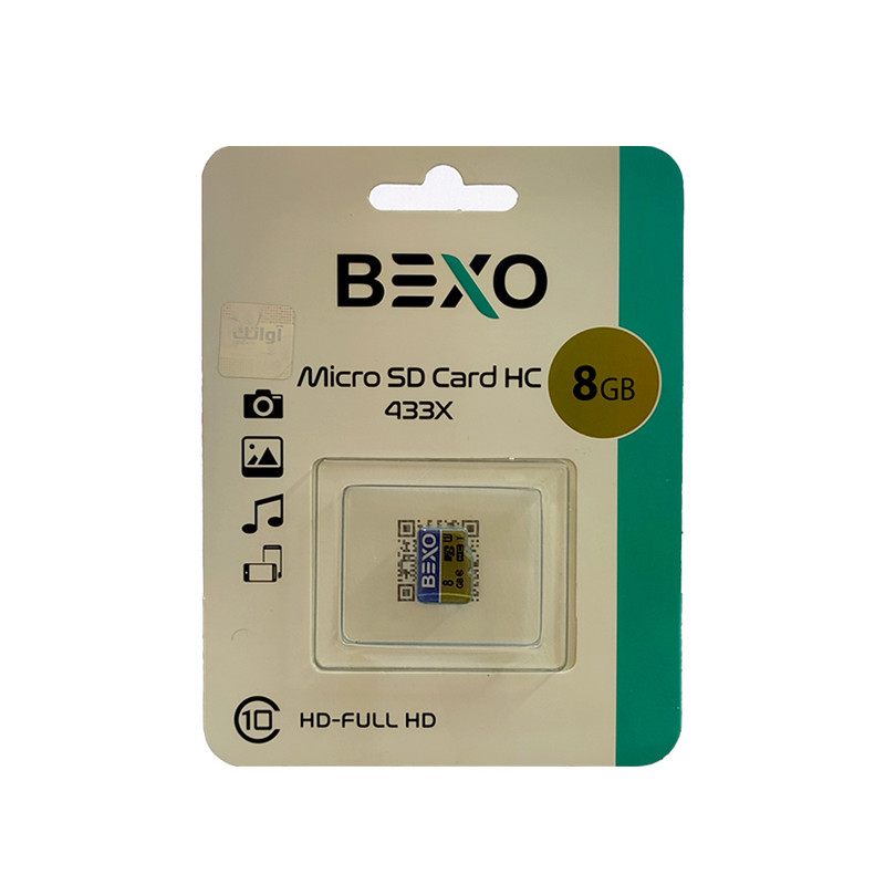 کارت حافظه microSDHC بکسو مدل 433X کلاس 10 استاندارد UHS-I U1 سرعت 65MBps ظرفیت 8 گیگابایت