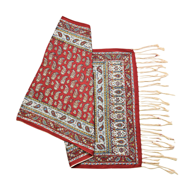 خرید و قیمت رومیزی قلمکار صدر مدل چلوار طرح کف لپ کد 180