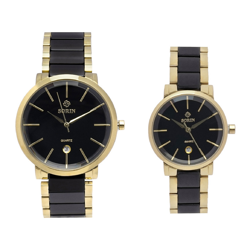 ست ساعت مچی عقربه ای زنانه و مردانه سورین مدل GL0954F-ST08B