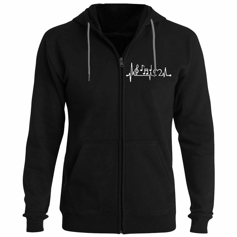 سویشرت مردانه مدل ضربان موزیک کد P04 رنگ مشکی