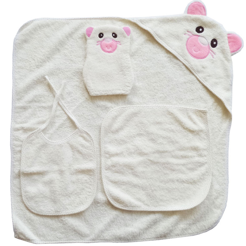 خرید و قیمت ست حوله 4 تکه کودک تیک مک مدل موش