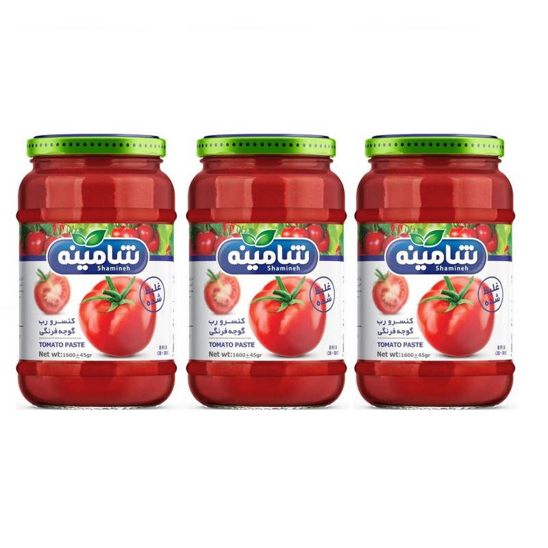 کنسرو رب گوجه فرنگی شامینه - 1600 گرم بسته 3 عددی