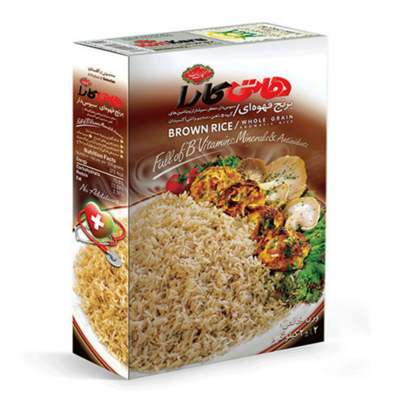 برنج قهوهای سبوس دار گلستان - 2 کیلوگرم