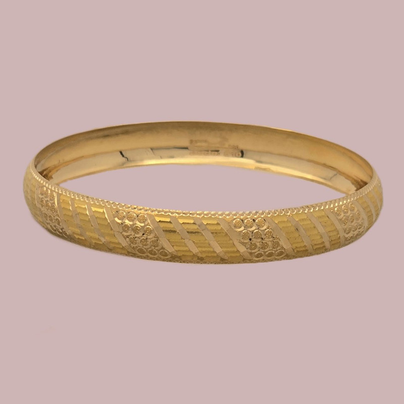 النگو طلا کم اجرت 18 عیار زنانه گالری طلا و شمش برلیان مدل 510 سایز 3