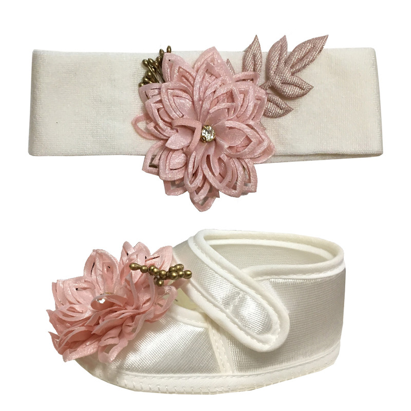 پاپوش نوزادی لاندنی مدل S600 به همراه هدبند