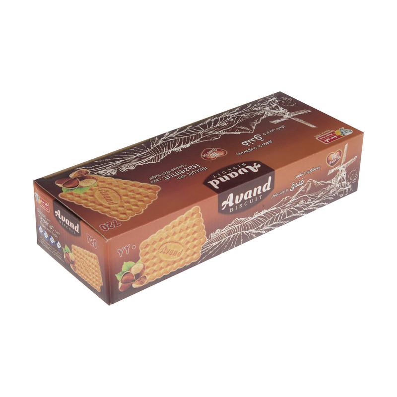 بیسکویت آوند با طعم فندق و تزیین شکر - 700 گرم
