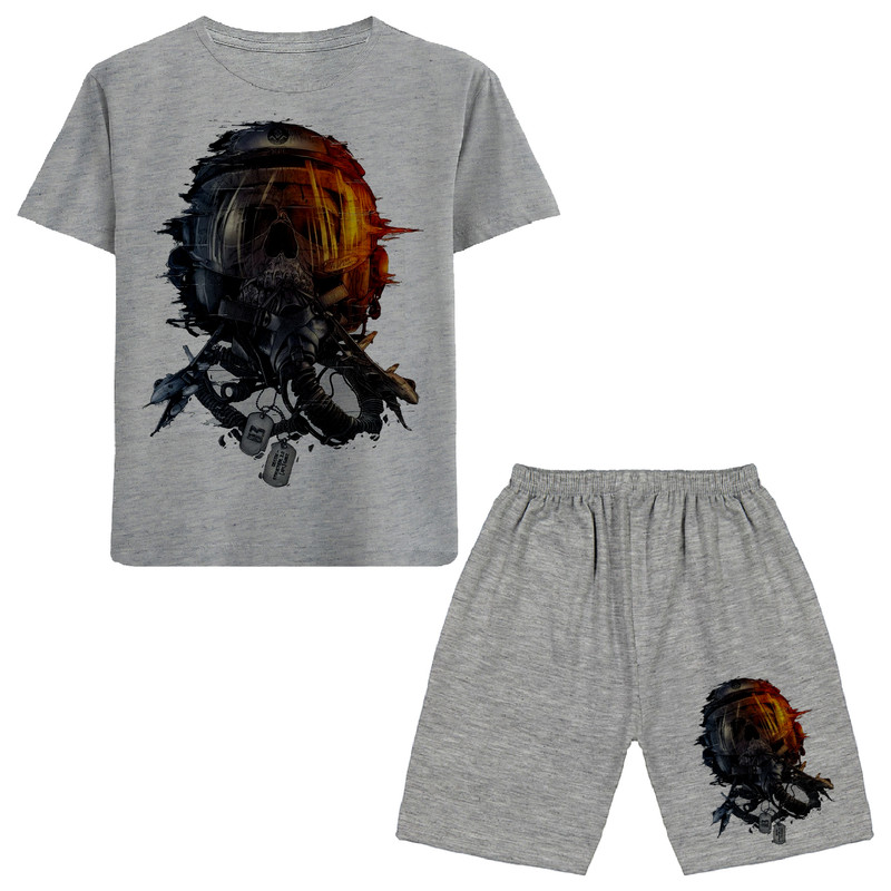 ست تی شرت و شلوارک پسرانه مدل خلبان A79